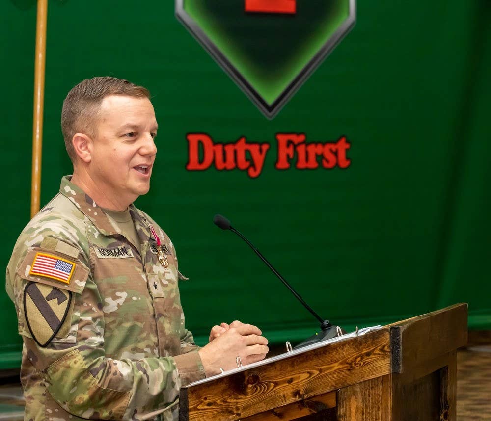 Army Brig. Gen. Geoffrey A. Norman, director of the Army’s Next Generation Combat Vehicle Cross Functional Team. (U.S. Army photo by Pfc. Joshua Holladay, 19th Public Affairs Detachment)
