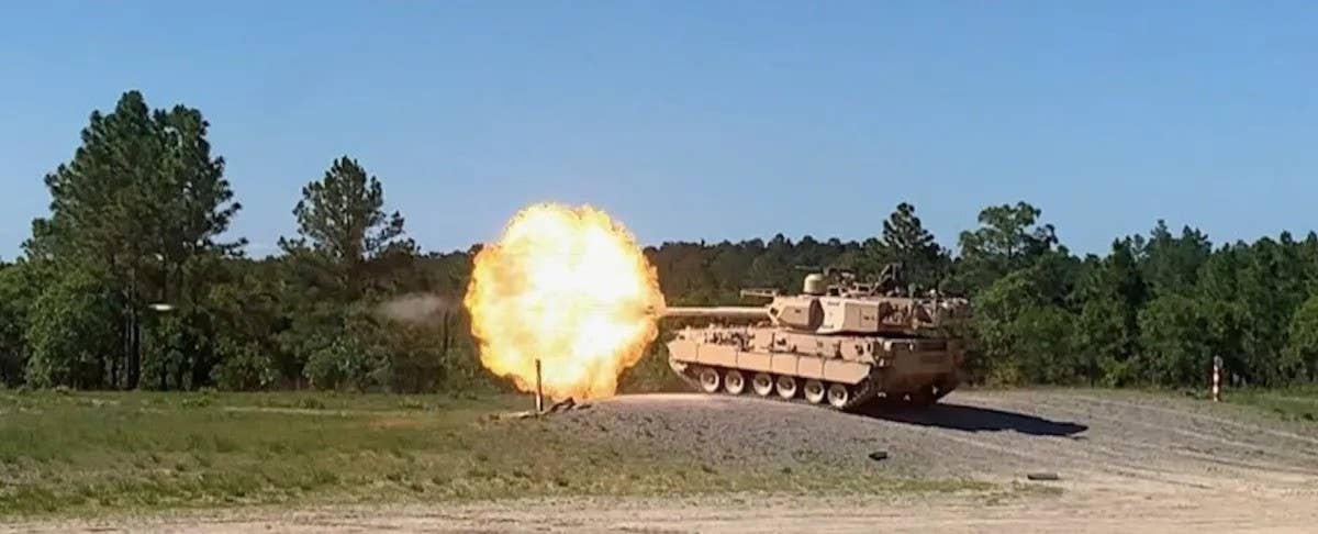 The M10 Booker's 105mm main gun is powerful enough to take on Chinese armor, says an armor expert. (U.S. Army photo)