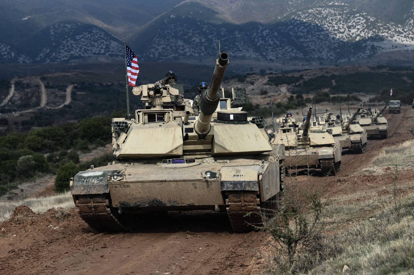 M1 Abrams tanks are assigned to Armor Brigade Combat Teams. (Photo by SAKIS MITROLIDIS/AFP via Getty Images)
