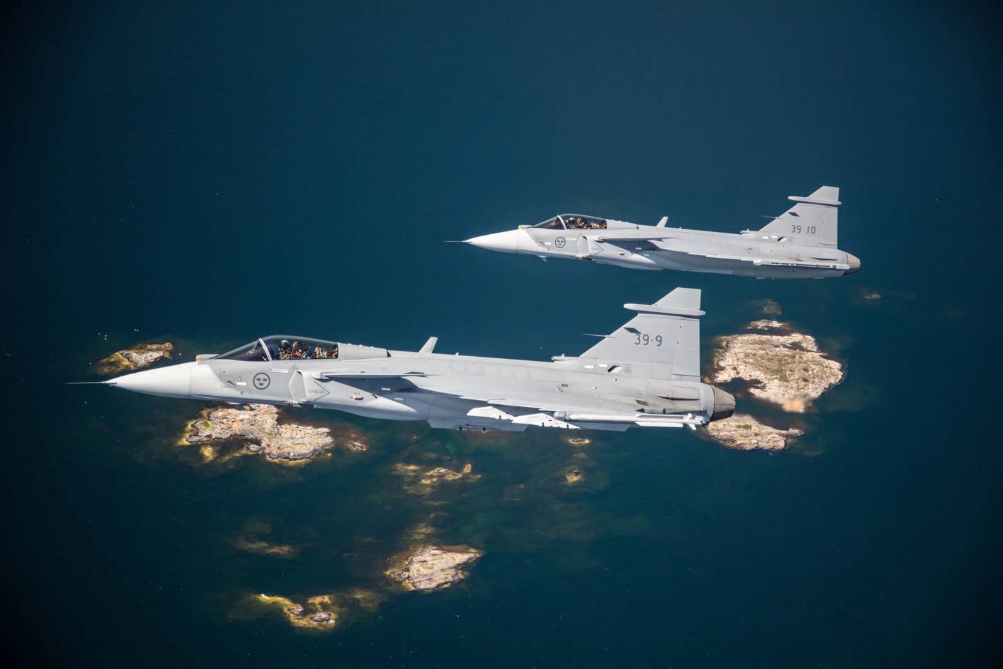 A pair of JAS 39E Gripens.&nbsp;<em>Saab</em>