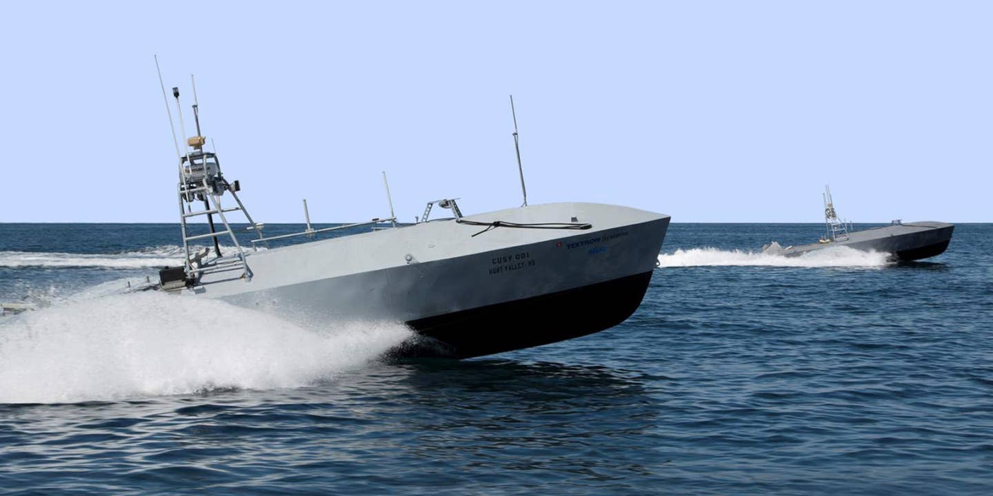 The Defense Innovation Unit has put out a call for proposals for low-cost "interceptor" drone boats that can operate in swarms to at least find and shadow targets of interest at sea.