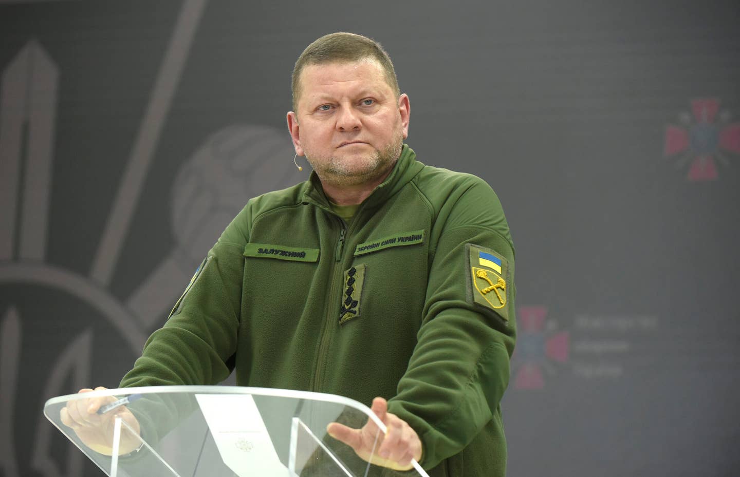 Commander-in-Chief of the Armed Forces of Ukraine, Gen. Valerii Zaluzhnyi holds a press conference in Kyiv. <em>Kaniuka Ruslan / Ukrinform/Future Publishing via Getty Images</em>