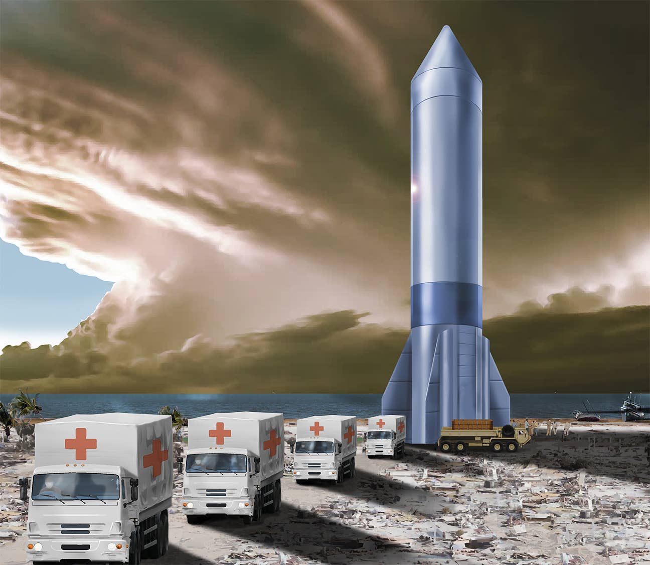 'Rocket Cargo' concept art. <em>U.S. Air Force illustration/Randy Palmer</em>
