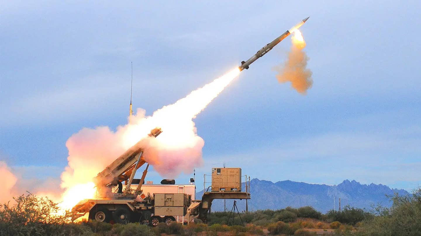 A Patriot launcher fires a newer PAC-3-series missile during a test. <em>DoD</em>