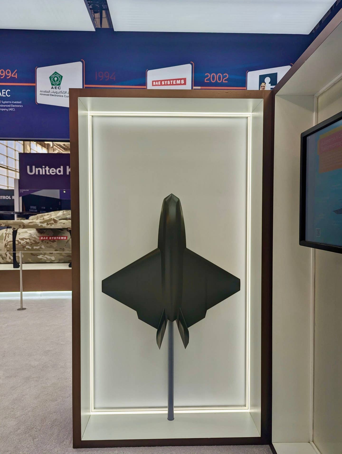 The Concept 2 sub-scale model on display at the World Defense Show. <em>BAE Systems Saudi Arabia via Twitter/X  </em>