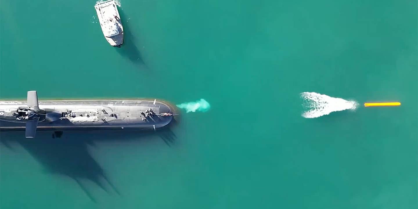 Spanish submarine Isaac Peral conducts inert torpedo tests at Cartagena Naval Base