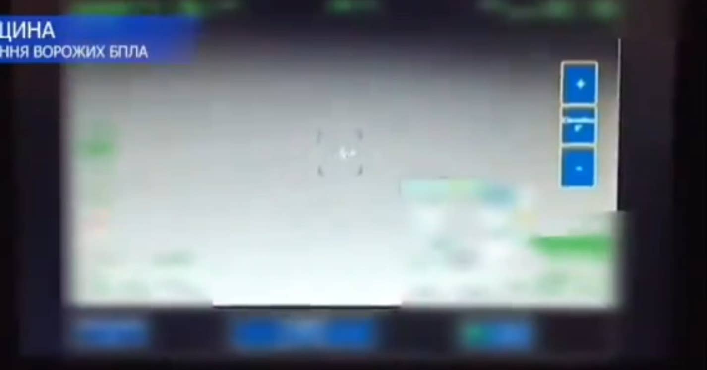 Another screengrab from the Ukrainian Navy video showing an expanded tracking box around the drone, again in line with known features of the VAMPIRE control interface. <em>Ukrainian Navy capture</em>