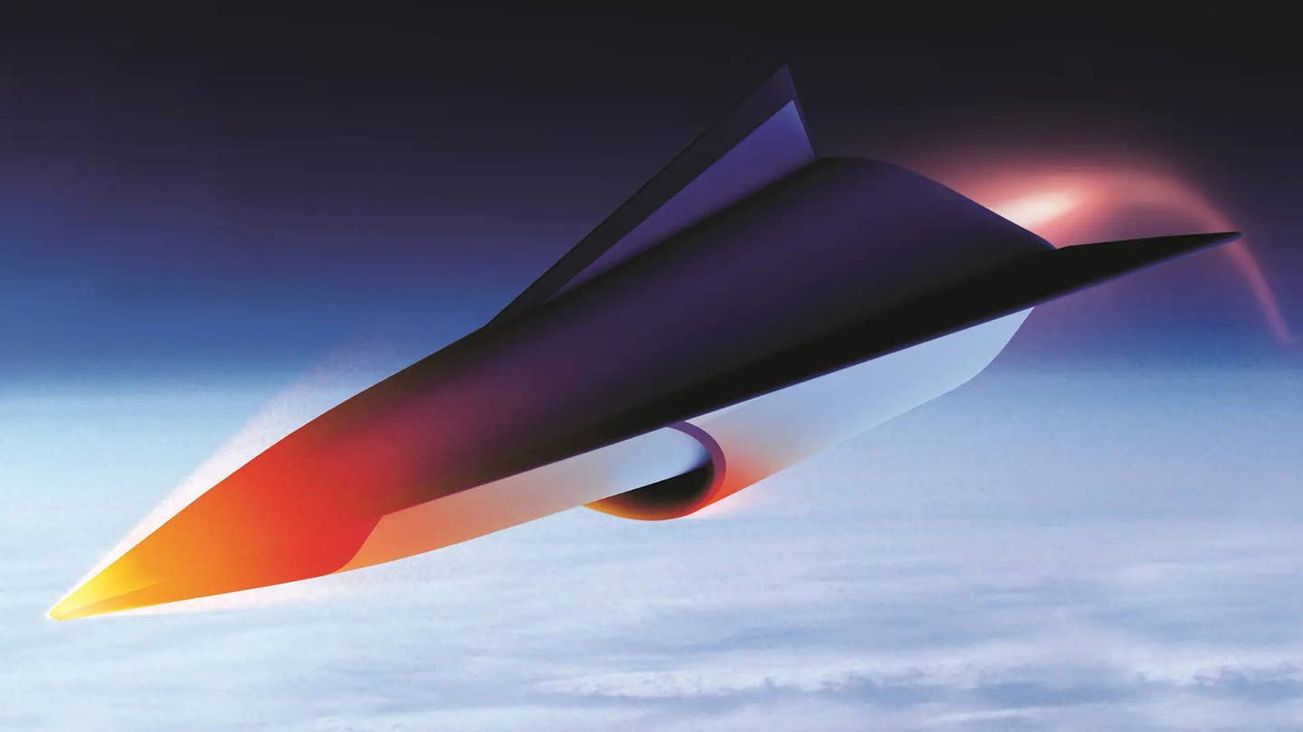 A rendering of a notional hypersonic air vehicle. <em>GE</em>