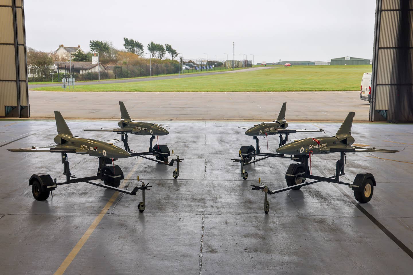 Last year, the U.K. Royal Navy took delivery of seven Banshee Jet 80+ drones for experimental work as it expands its operations using uncrewed air systems. <em>Crown Copyright</em>
