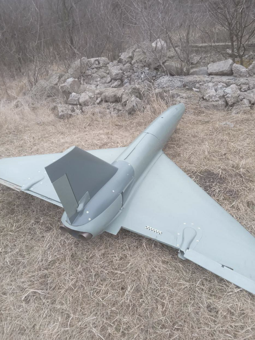 A rear view of the new Ukrainian drone. <em>via X</em>