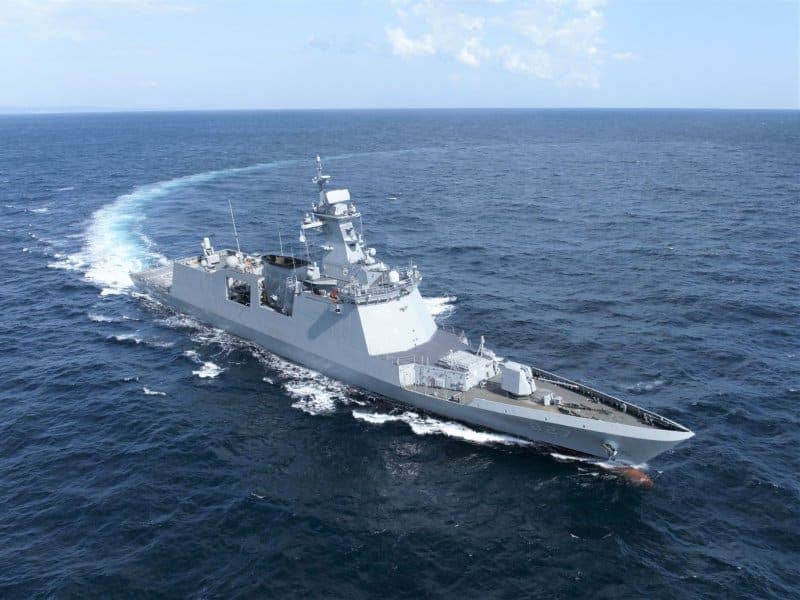 The South Korean Batch II <em>Daegu</em> class frigate ROKS <em>Chuncheon</em>. <em>South Korean Defense Acquisition Program Administration</em>