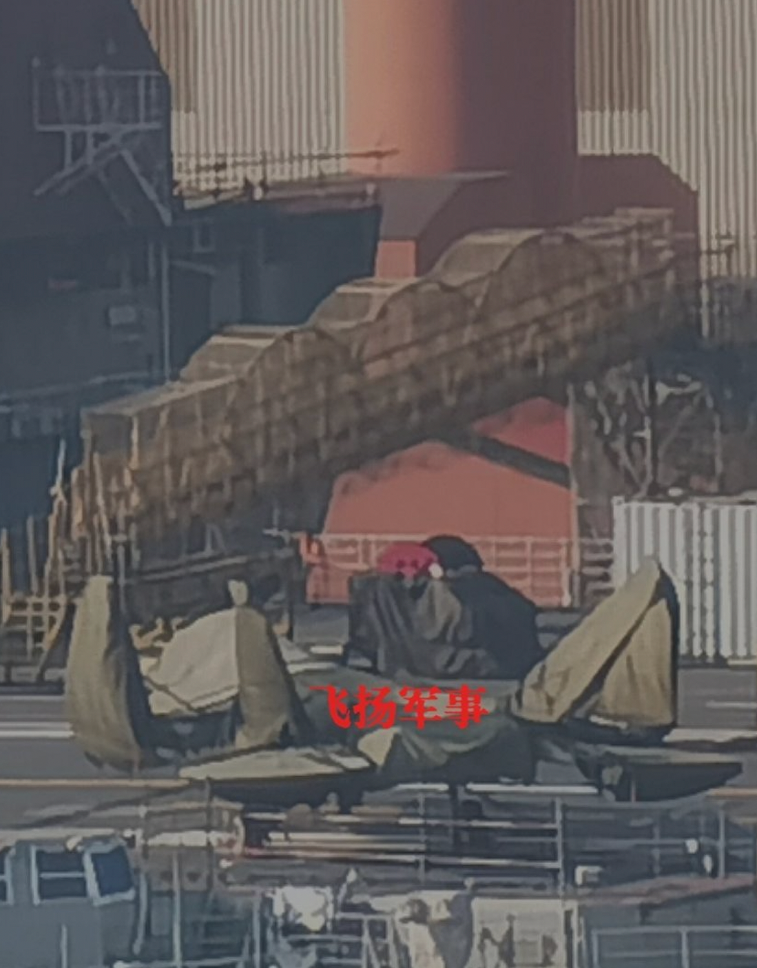 A rear three-quarter-view of the mockup of the J-35, which appeared earlier this month.&nbsp;<em>Chinese <em>internet</em></em>&nbsp;<em>via X</em>