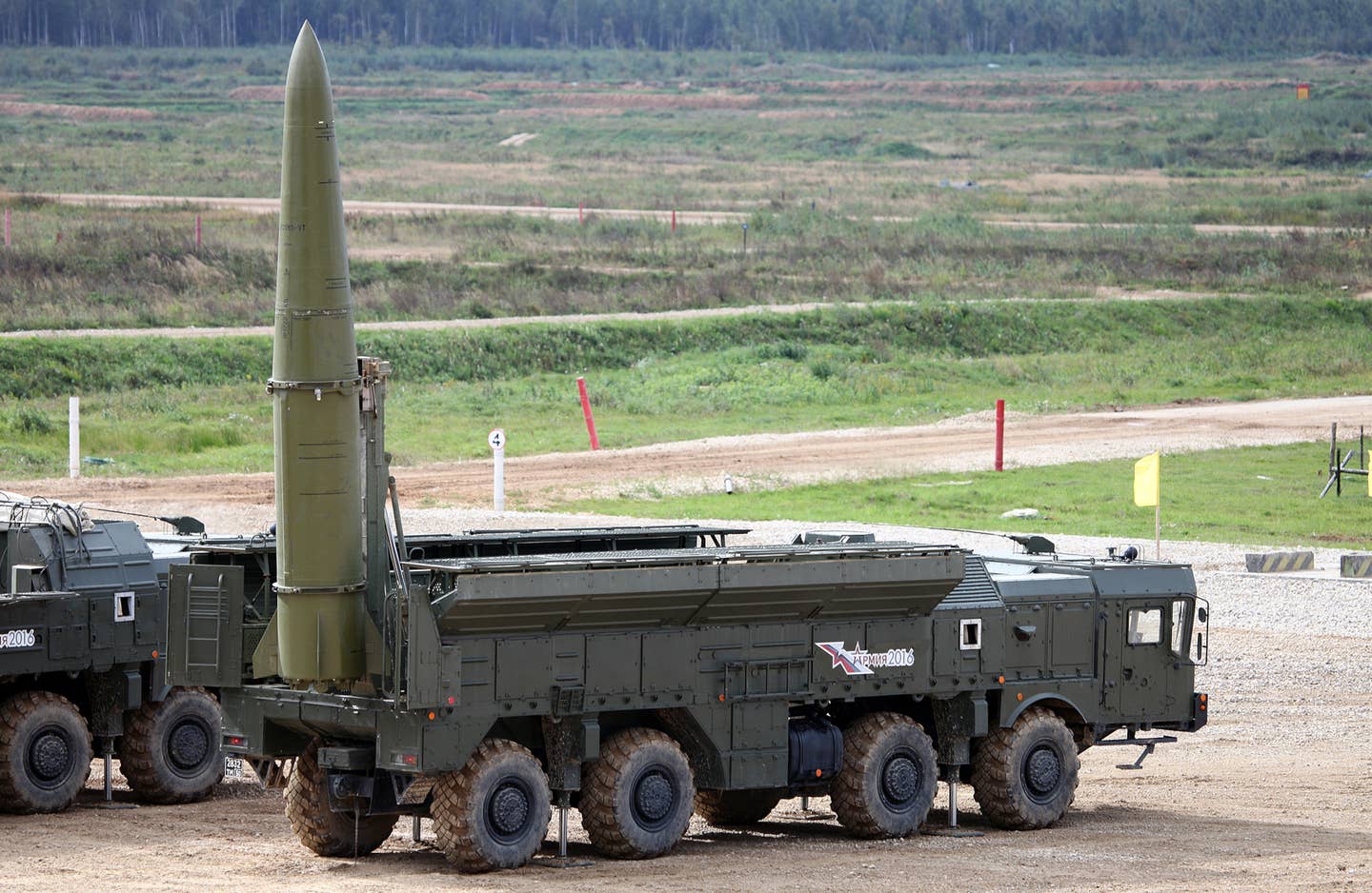 Russia's Iskander-M short-range ballistic missile can carry a nuclear or a conventional warhead and is among the country's available tactical nuclear weapons. <em>Vitaly Kuzmin via Wikimedia</em>
