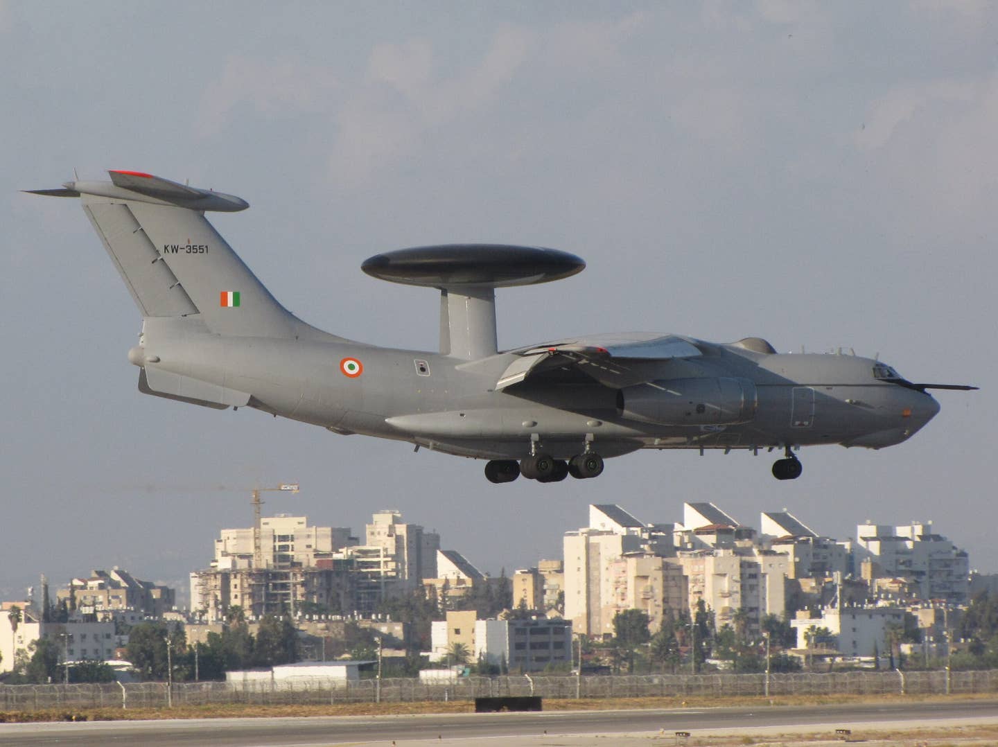 An Indian Air Force A-50EI. <em>Michael Sender/Wikimedia Commons</em>