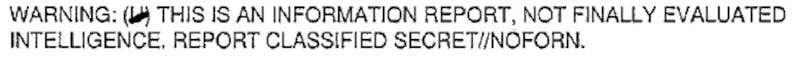 An example of one of the "NOT FINALLY EVALUATED INTELLIGENCE" warnings on the reports about the January 2023 UAP incident. <em>USAF via FOIA/The Black Vault</em>