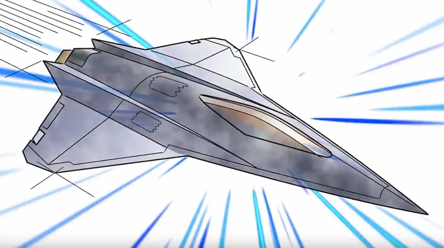 A tailless crewed tactical jet concept from Lockheed Martin, to celebrate the 80th anniversary of Skunk Works in November 2023. <em>Lockheed Martin Skunk Works</em>