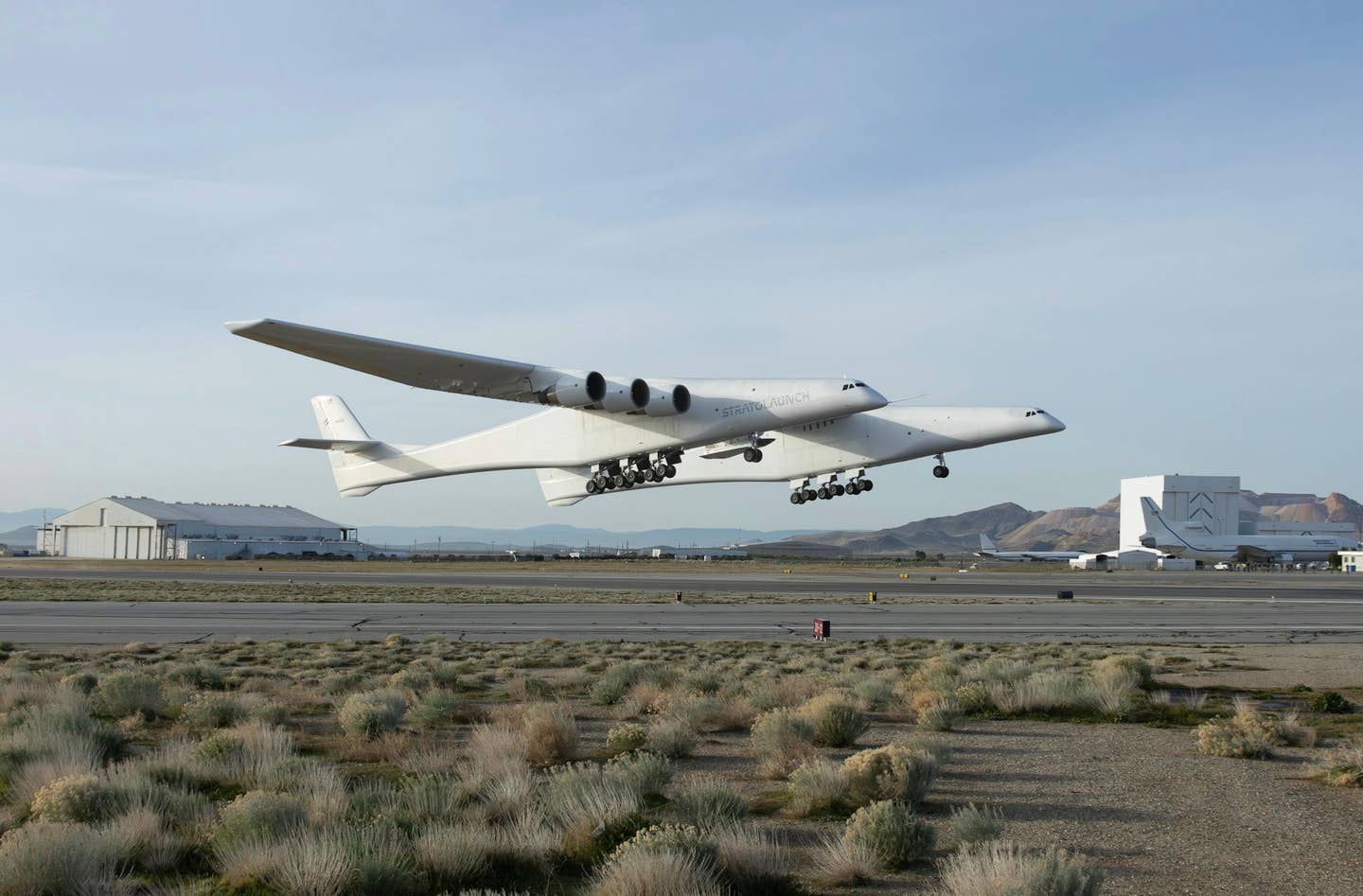Roc seen taking off from the Mojave Air and Space Port on March 9. <em>Stratolaunch</em> <em>via Twitter/X</em>
