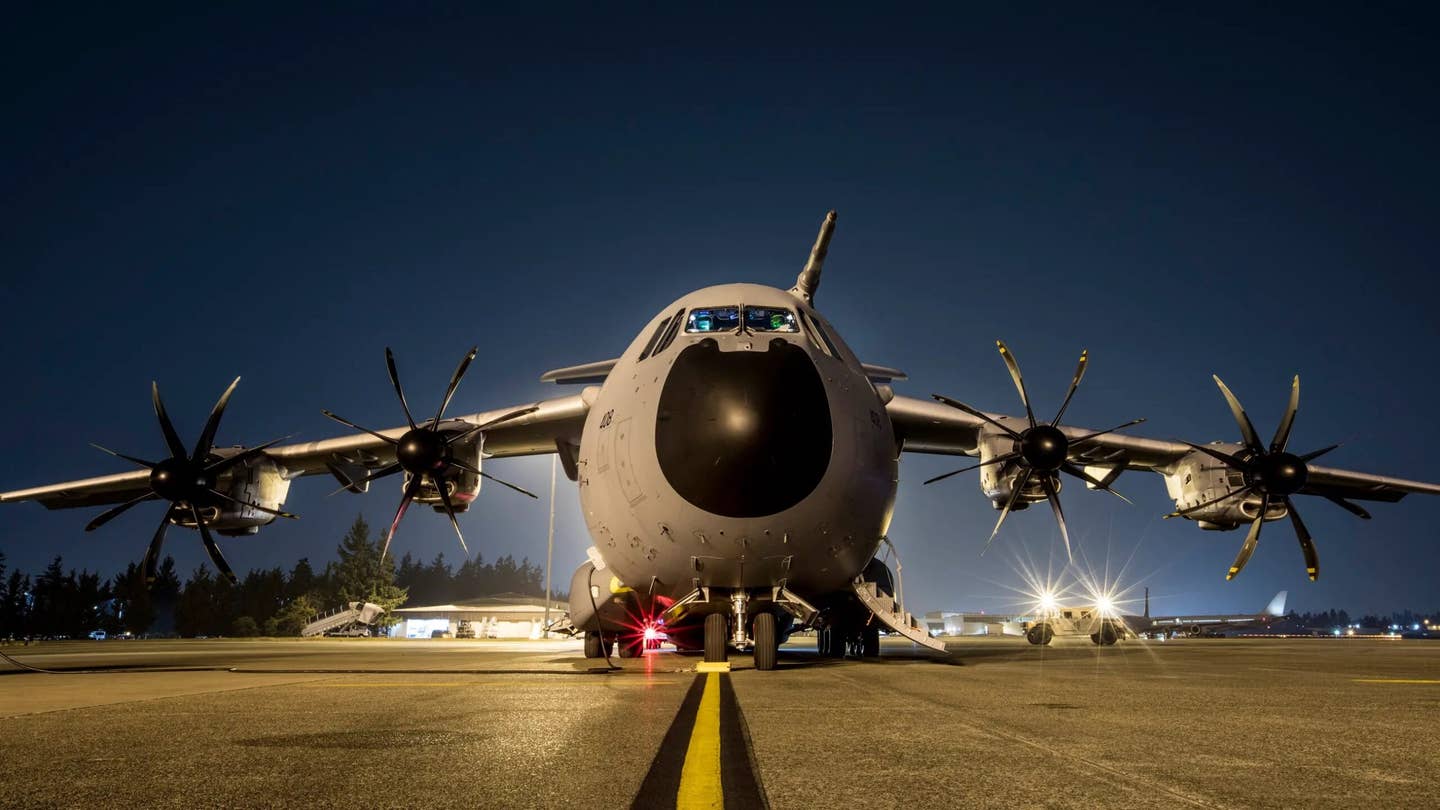 Unnamed intelligence sources revealed that RAF A400M Atlas C1 transports had been targeted by GPS jamming out of RAF Akrotiri.&nbsp;<em>Crown Copyright</em>
