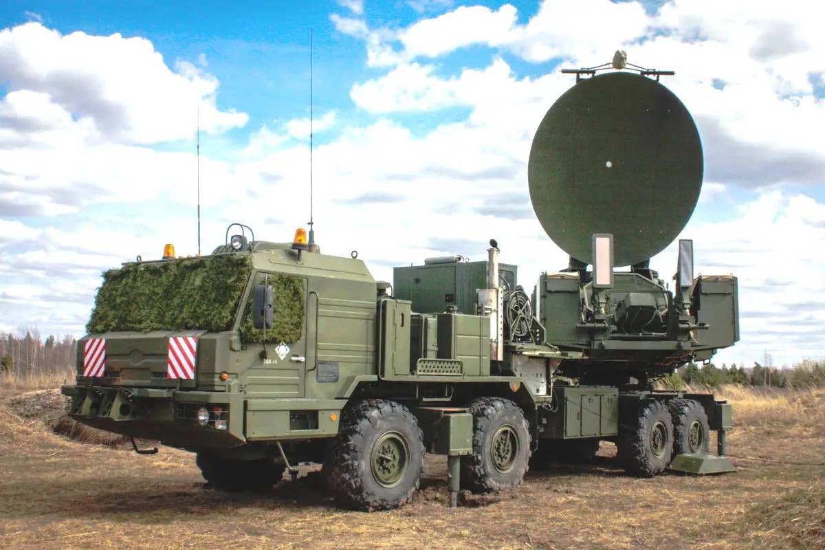 A Russian Krasukha-4 mobile electronic warfare system. It is&nbsp;<a href="https://www.thespacereview.com/article/4056/1" target="_blank" rel="noreferrer noopener">reportedly</a>&nbsp;able to target spy satellites, ground-based radars, and airborne early warning systems.&nbsp;<em>Russian Ministry of Defense</em>