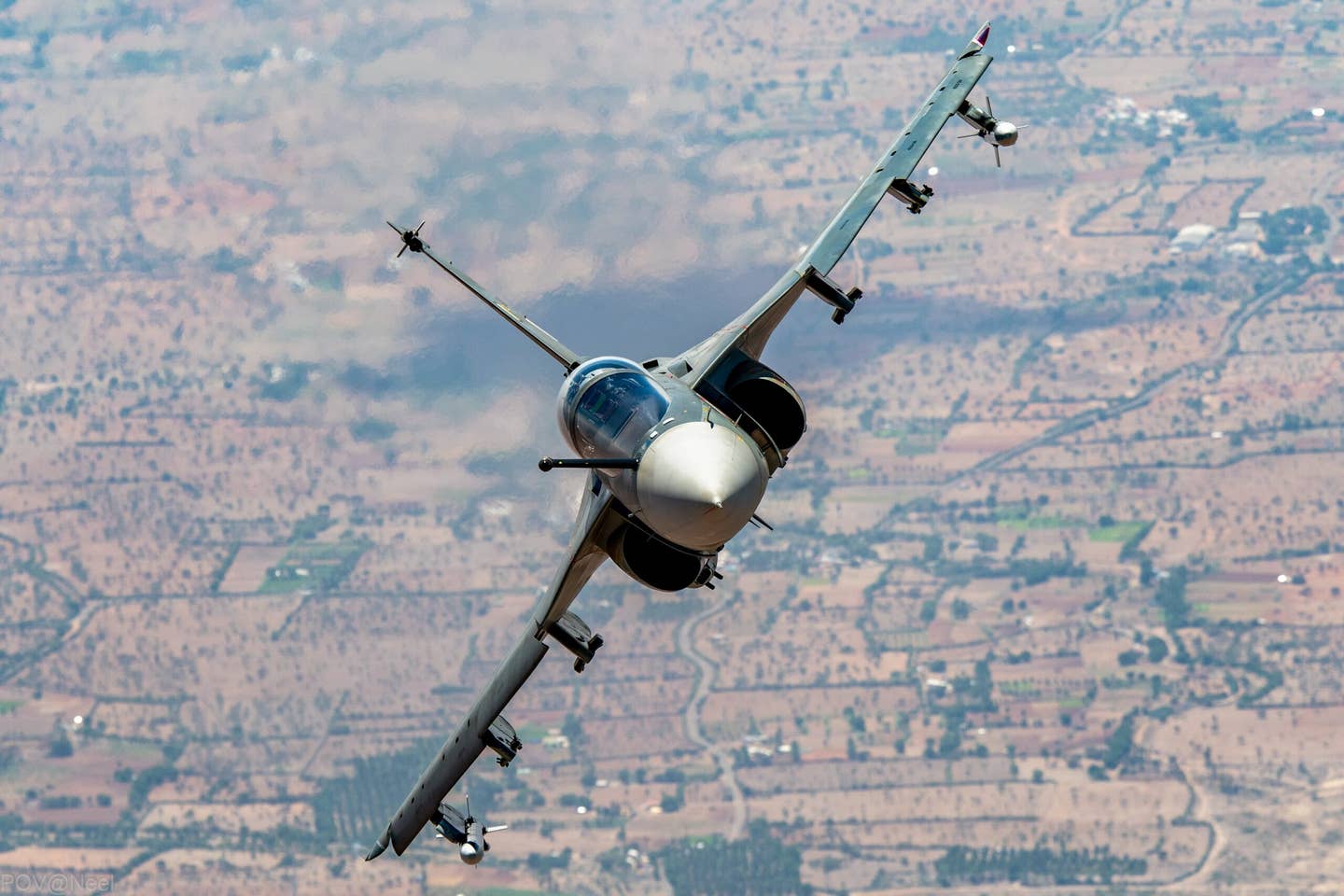 An FOC version of the Tejas Mk 1 during air combat maneuvers in October 2021. <em>Indian Ministry of Defense </em>
