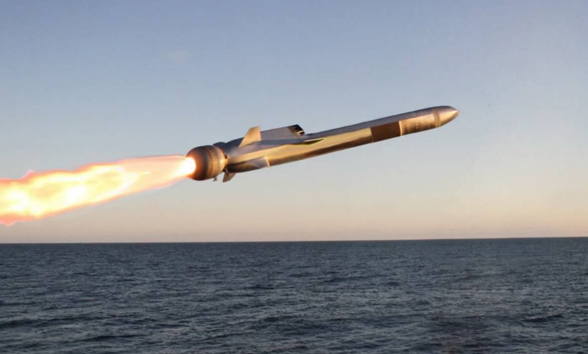 Naval Strike Missile fired during a test. (USN)