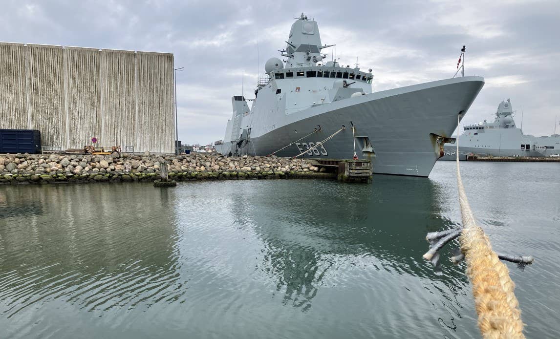 The frigate <em>Niels Juel</em> docked at Naval Station Korsør. <em>Danish Armed Forces</em>