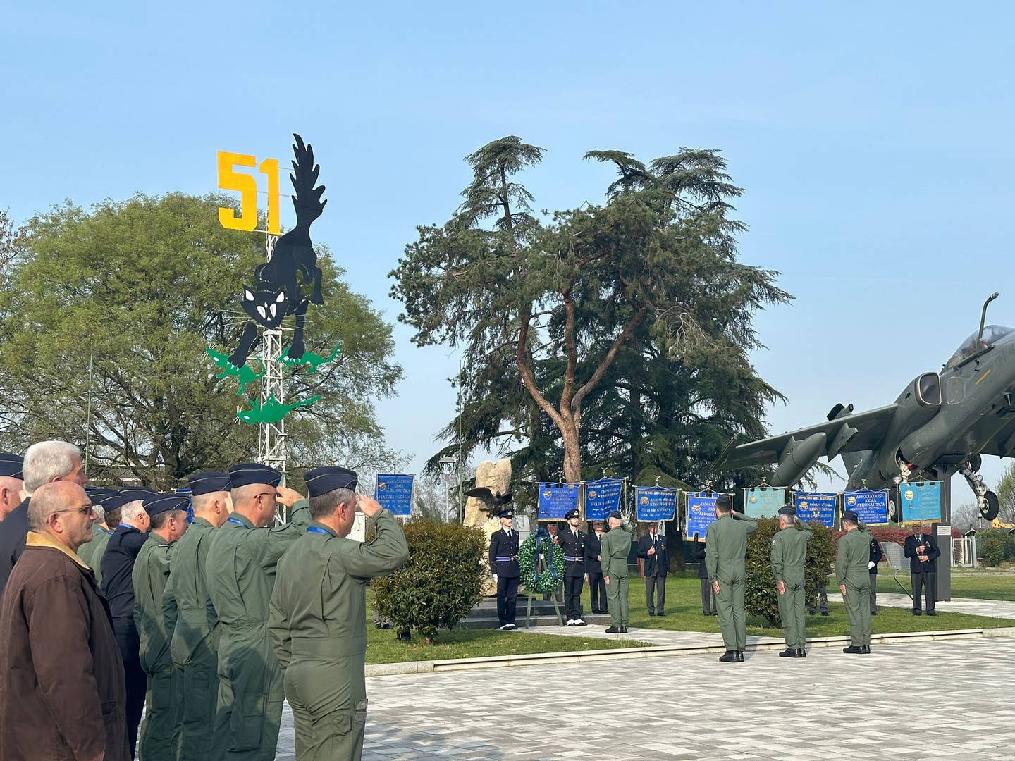 The retirement ceremony at Istrana today. <em>Italian Air Force</em>