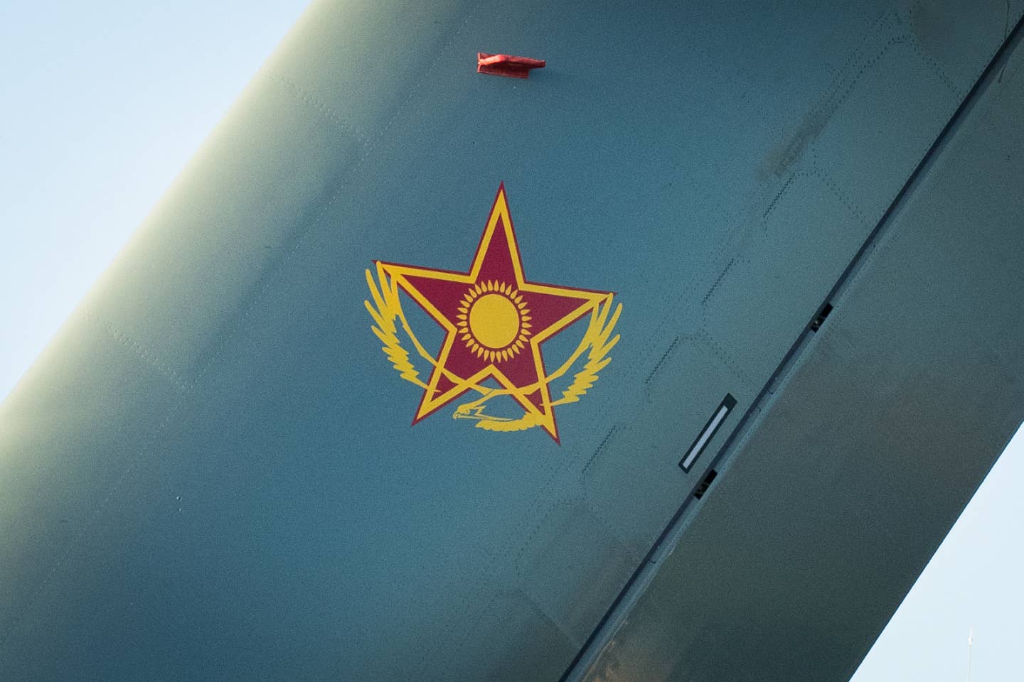 Kazakstan roundel seen on various parts of the aircraft. <em>Airbus</em> <em>Defense</em>