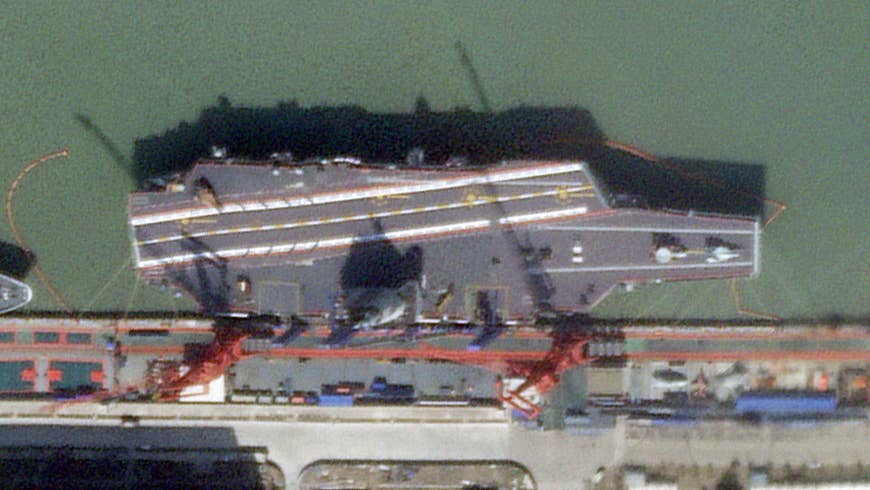 A satellite image of <em>Fujian</em> taken on April 14, 2024. <em>PHOTO © 2024 PLANET LABS INC. ALL RIGHTS RESERVED. REPRINTED BY PERMISSION.</em>