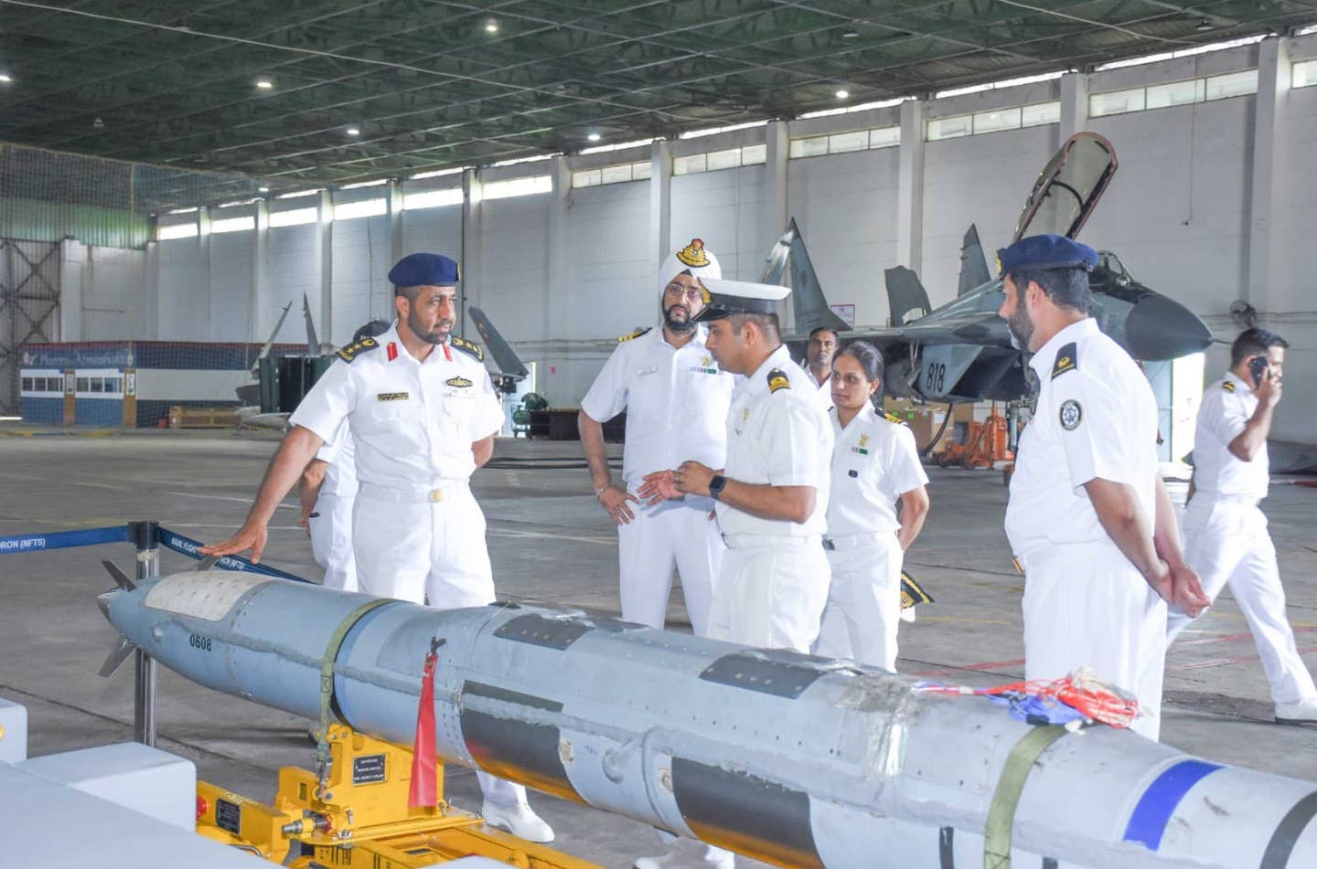 Rampage being inspected by officers of the Indian Navy. (Indian Navy)