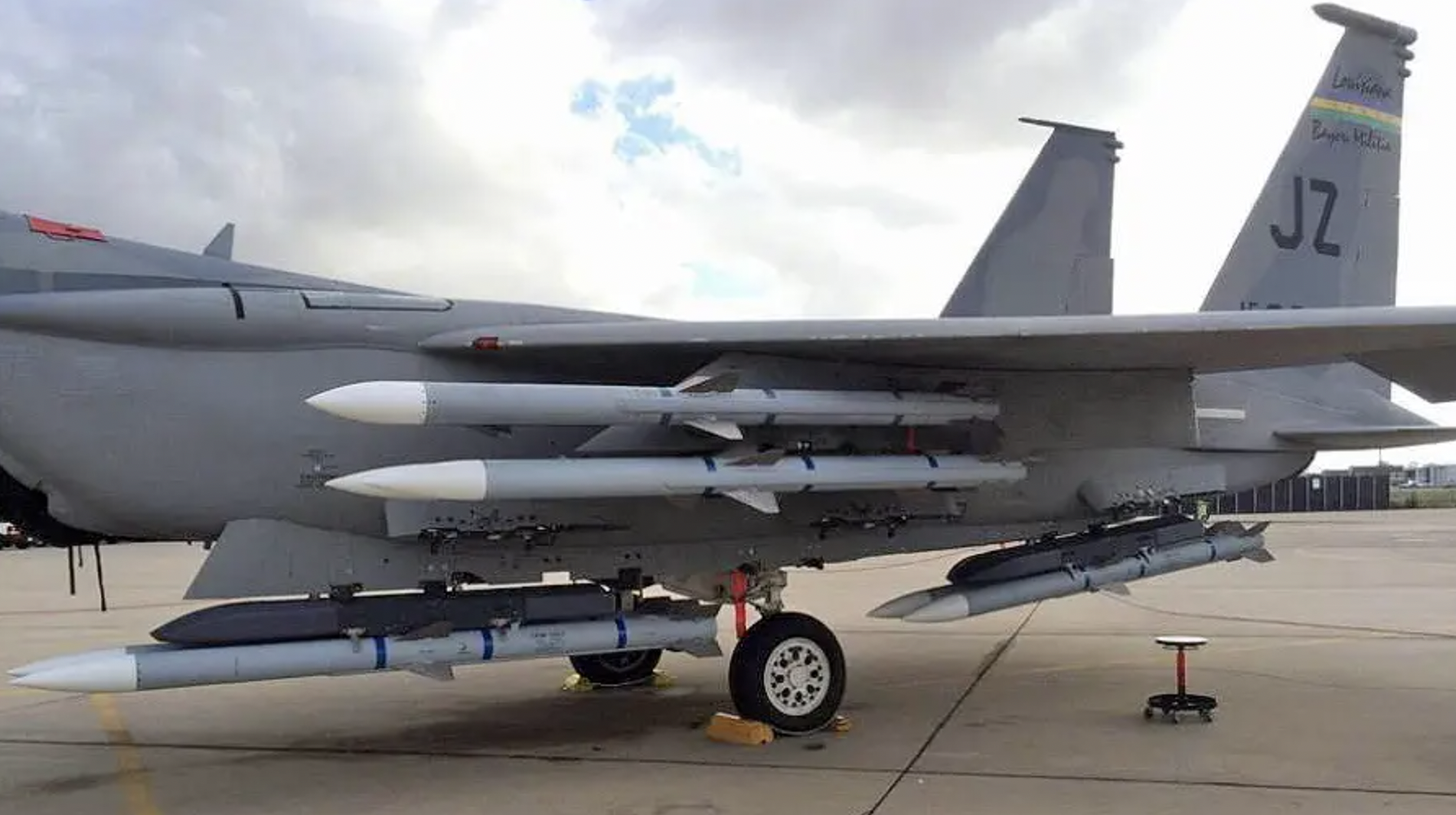 A racked-up F-15C used for testing the Amber Rack concept. <em>Public Domain</em>