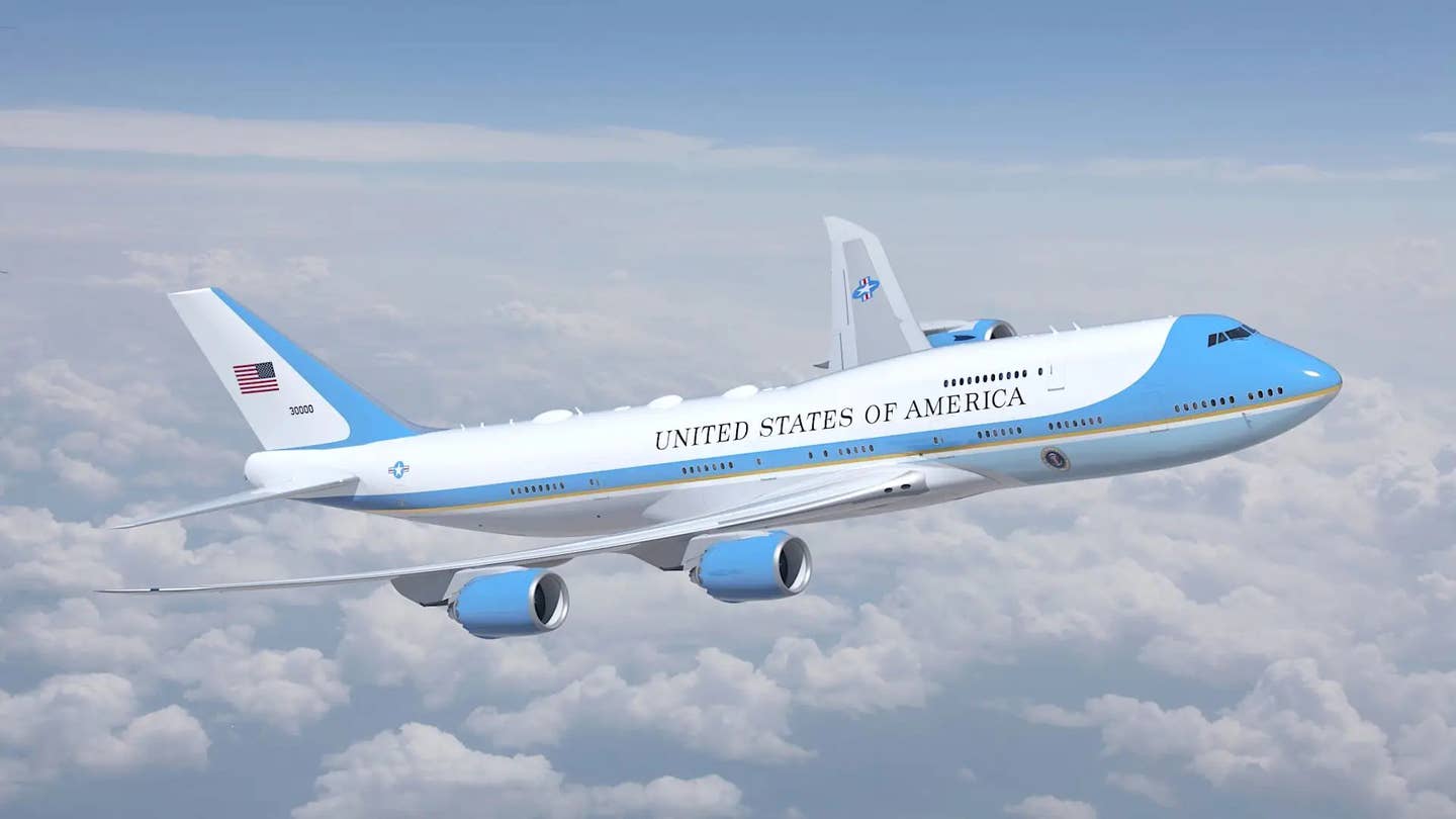 A rendering of a future VC-25B Air Force one jet. USAF