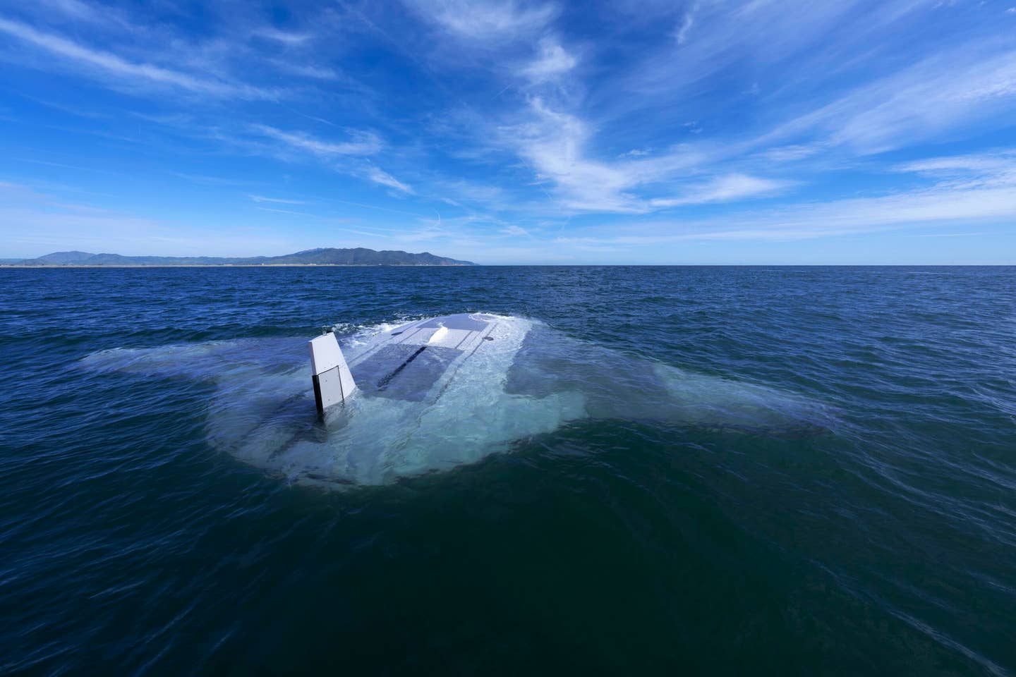 Manta Ray pictured during in-water testing off Southern California.<em> <em>Northrop Grumman</em></em>