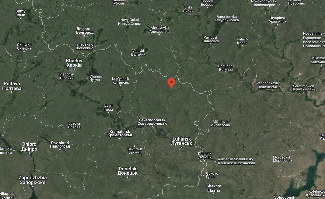 The ATACMS attack took place near the town of Kuban in Luhansk Oblast, about 50 miles from Ukrainian lines. (Google Earth image) The ATACMS attack took place near the town of Kuban in Luhansk Oblast, about 50 miles from Ukrainian lines. (Google Earth image)