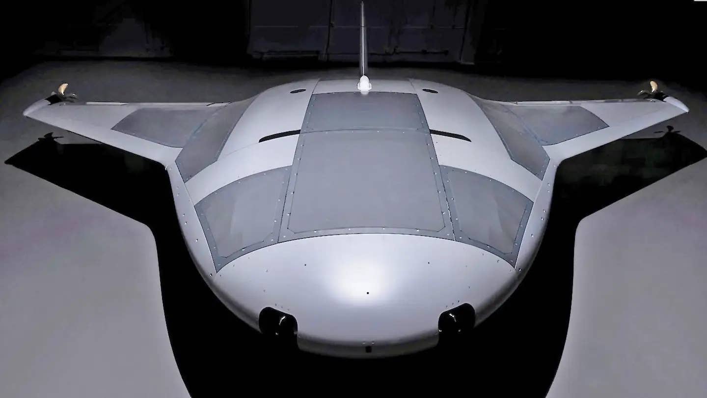 A previous image of Northrop's Manta Ray prototype, released by the company in April. <em>Northrop Grumman</em>
