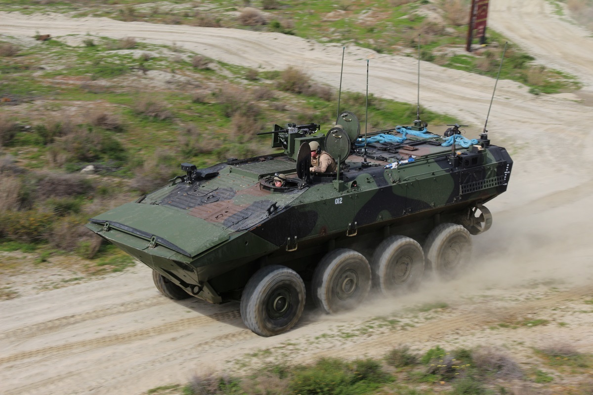 Marines from the Amphibious Combat Vehicle New Equipment Training Team (NETT) complete an operator course in the vehicle. <em>U.S. Marine Corps photo by Ashley Calingo</em>
