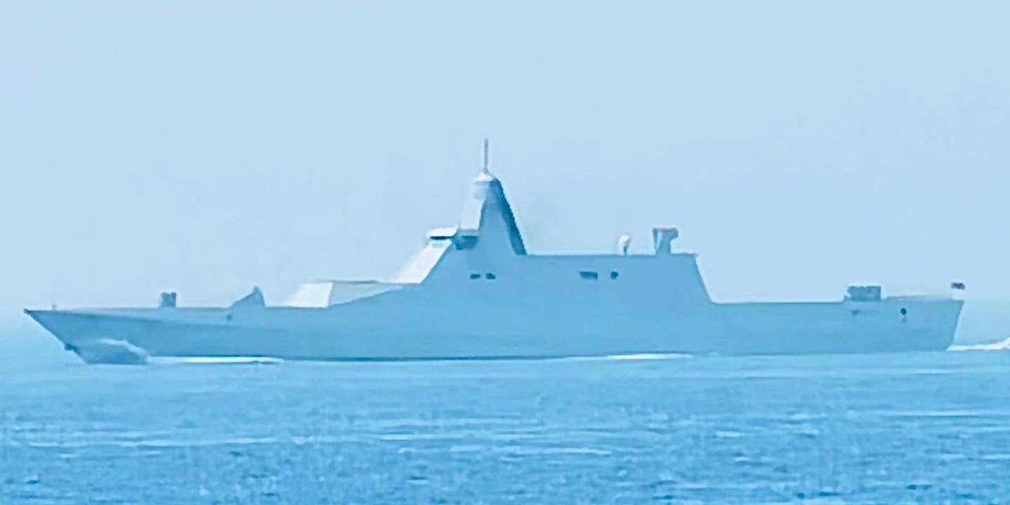 A Chinese stealth vessel at sea