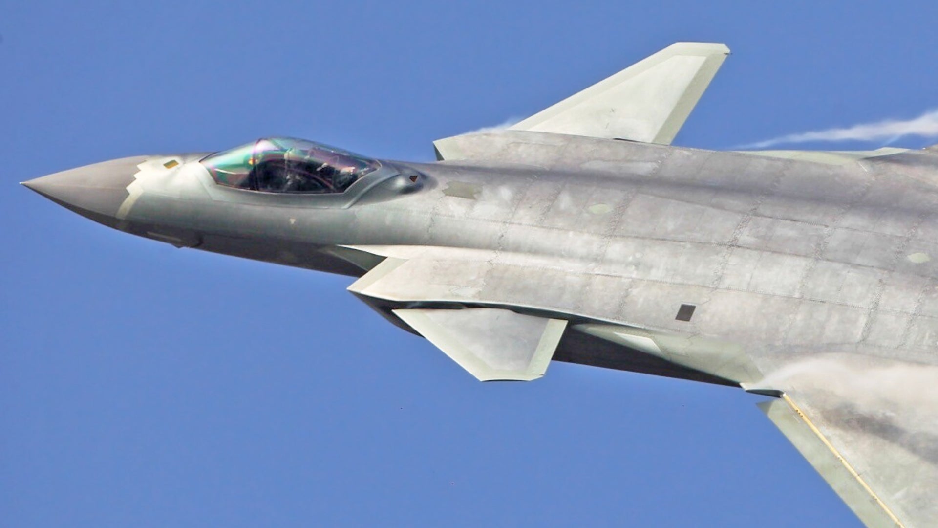 China’s J-20 Stealth Fighter Photographed Toting Massive External Fuel Tanks