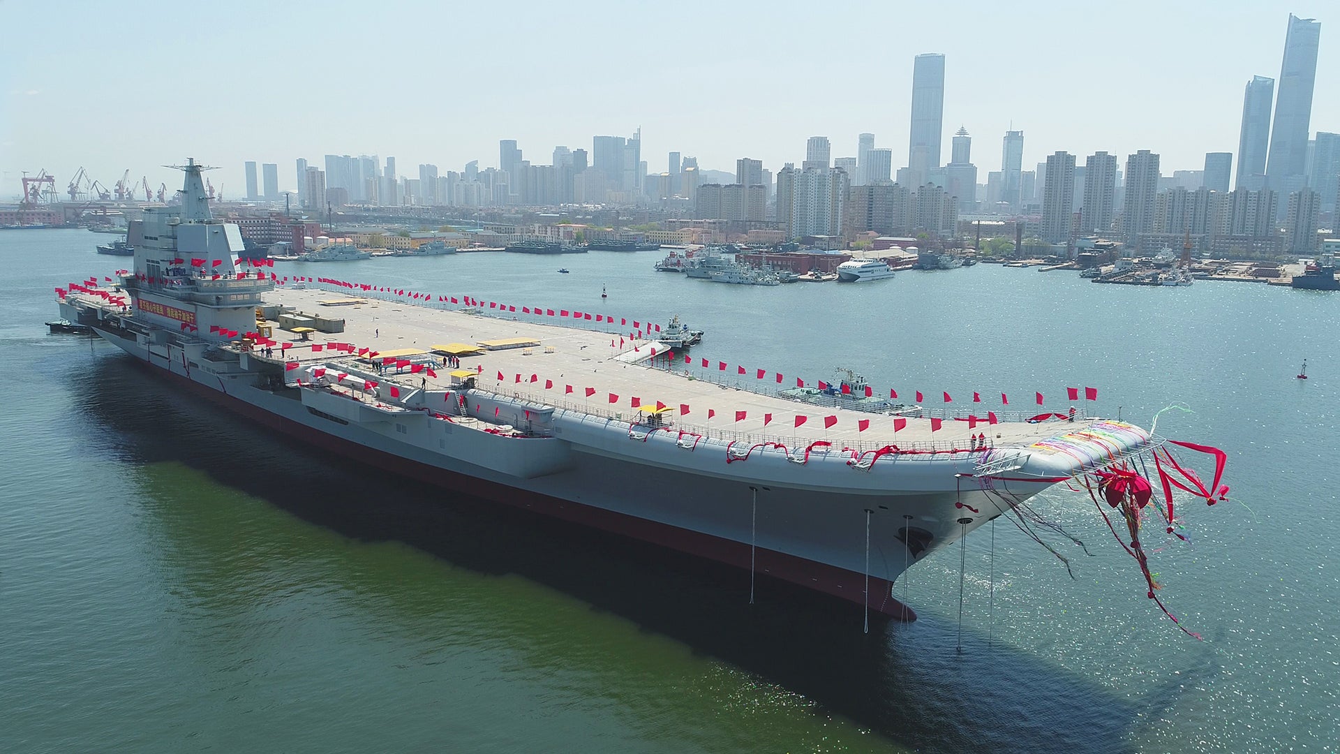 China Launches Its First Home-Built Clone Of An Aircraft Carrier