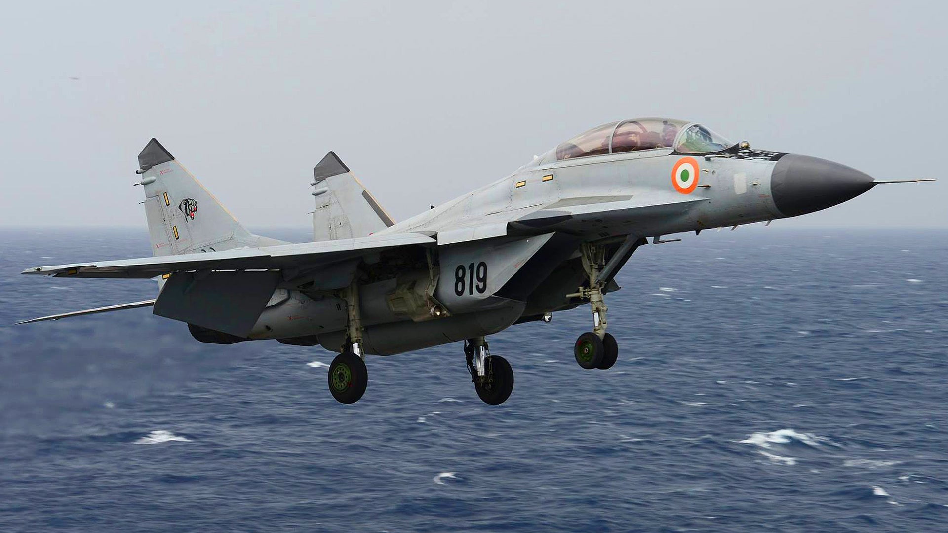 Indian Navy MiG-29Ks Make Low Approaches To USS Nimitz During “Malabar” Drills