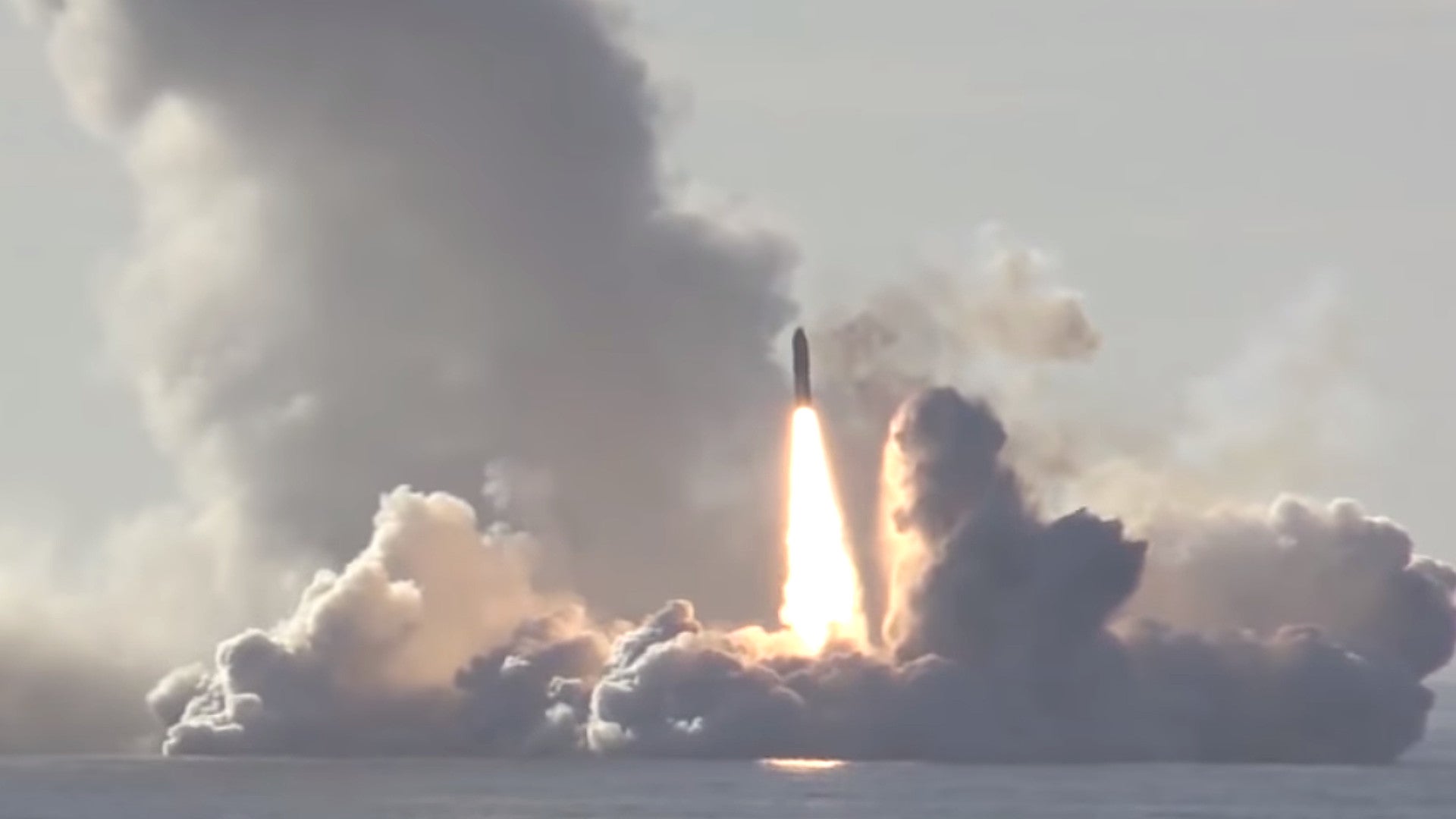 Watch One Of Russia’s Newest Ballistic Missile Subs Launch A Rare Four Missile Salvo