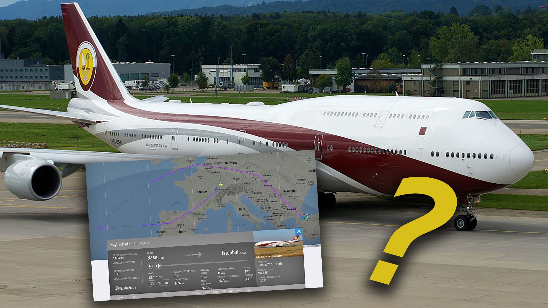 That Qatari Royal Flight 747-8i That’s Up For Sale Just Made A Very Strange Flight To Istanbul