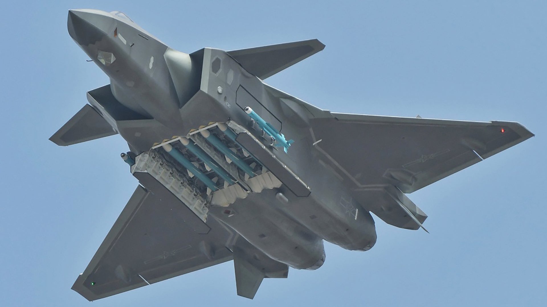 China’s J-20 Stealth Fighter Stuns By Brandishing Full Load Of Missiles At Zhuhai Air Show
