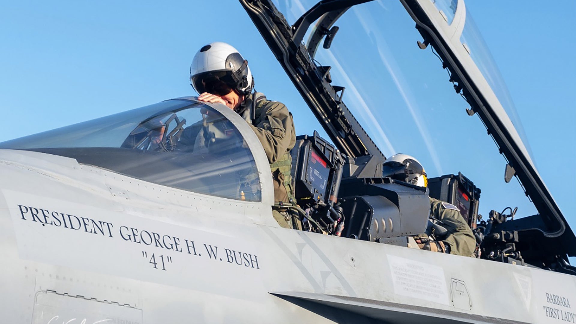 Navy Hornet Adorned With George Bush’s Name To Lead 21 Jet Flyover For Presidential Funeral
