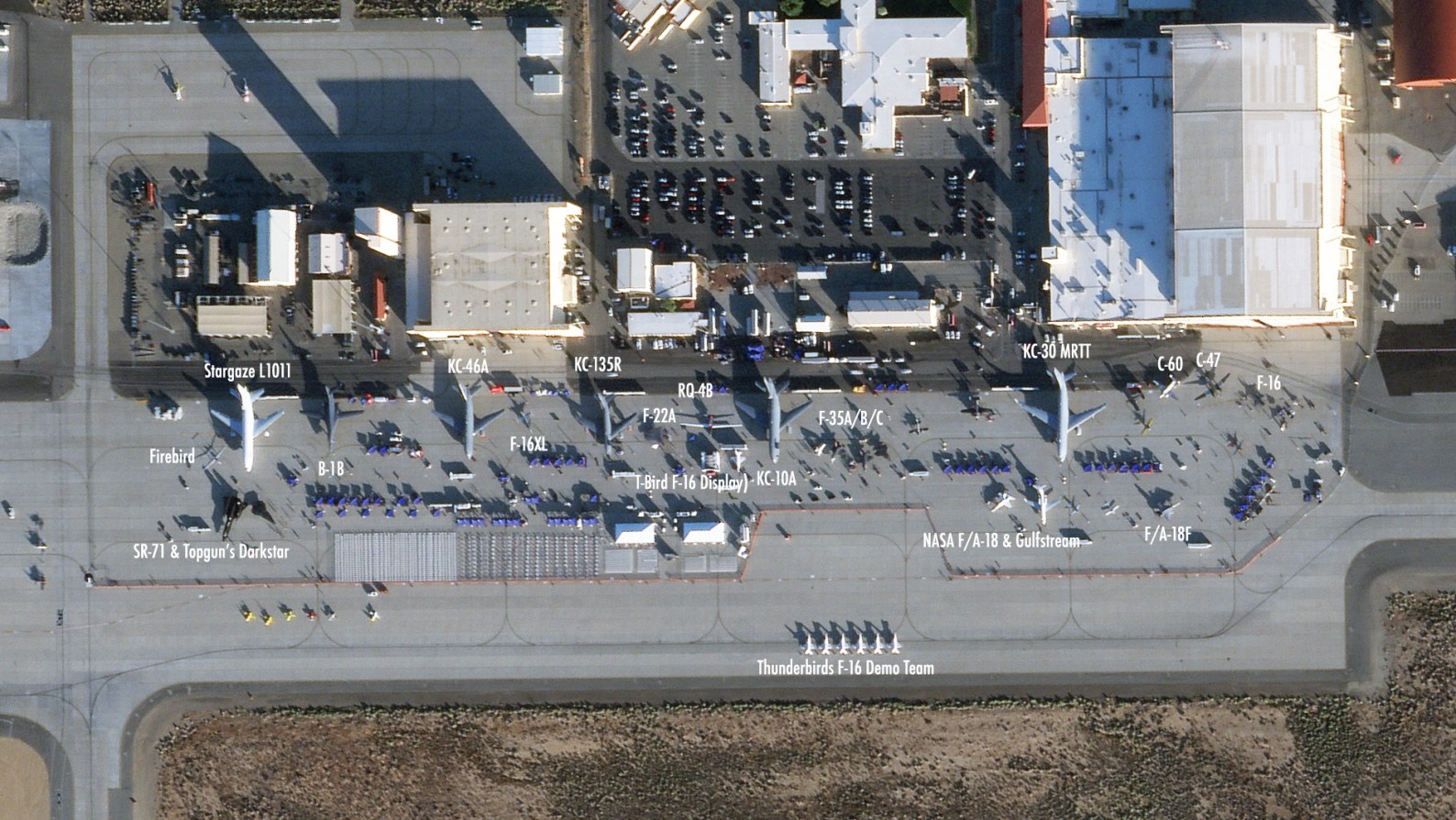 Edwards Air Force Base’s First Open House In 13 Years Seen From Space