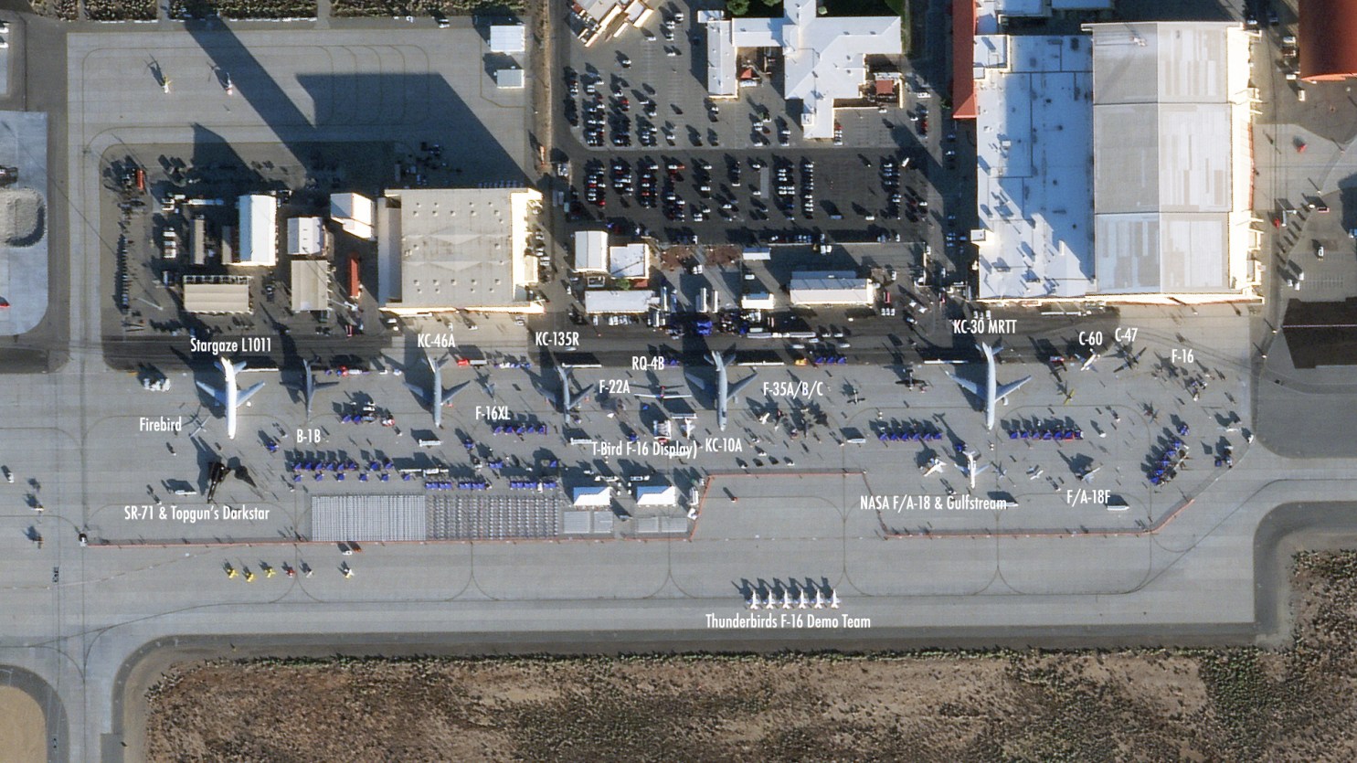 Edwards South Base Edwards Air Force Base’s First Open House In 13 Years Seen From Space