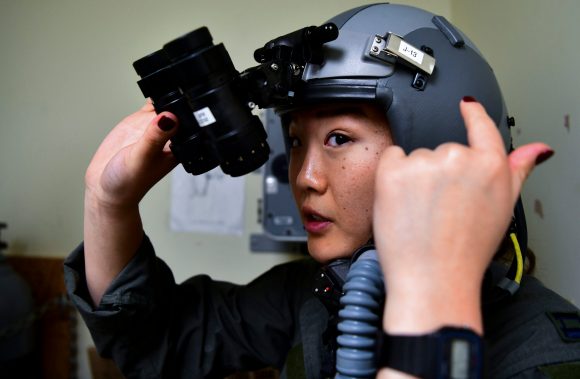 F-22 Raptor Pilots Give New Helmets A Spin