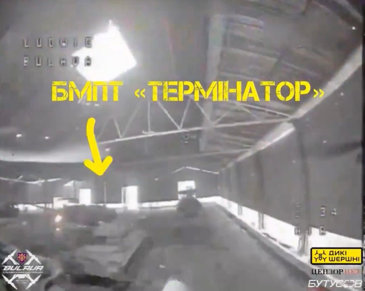 Ukrainian FPV Drones Hunt, Kill Russian Armor Inside Building