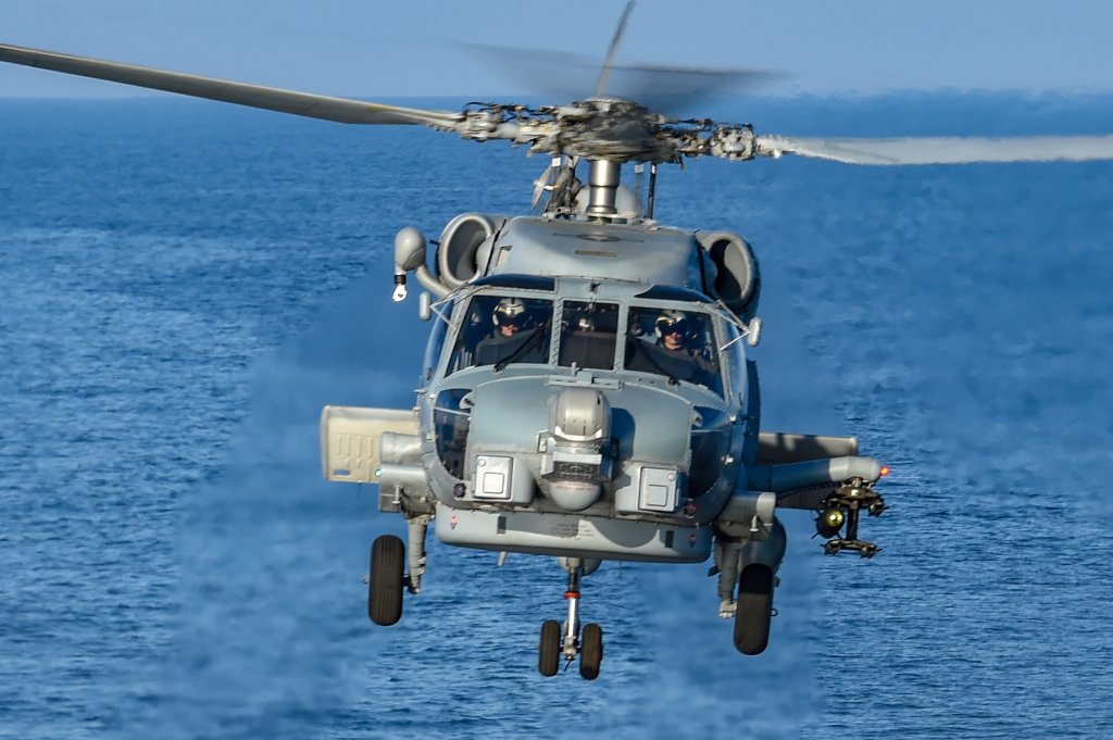 190614-N-JX484-508 BALTIC SEA (June 14, 2019) An MH-60R Seahawk helicopter from the Spartans of Helicopter Maritime Strike Squadron (HSM) 70 departs the guided-missile destroyer USS Gravely (DDG 107) for a Hellfire exercise during Baltic Operations (BALTOPS) 2019. BALTOPS is the premier annual maritime-focused exercise in the Baltic Region, marking the 47th year of one of the largest exercises in Northern Europe enhancing flexibility and interoperability among allied and partner nations. Gravely is underway on a regularly-scheduled deployment as the flagship of Standing NATO Maritime Group 1 to conduct maritime operations and provide a continuous maritime capability for NATO in the northern Atlantic. (U.S. Navy photo by Mass Communication Specialist 2nd Class Mark Andrew Hays/Released)