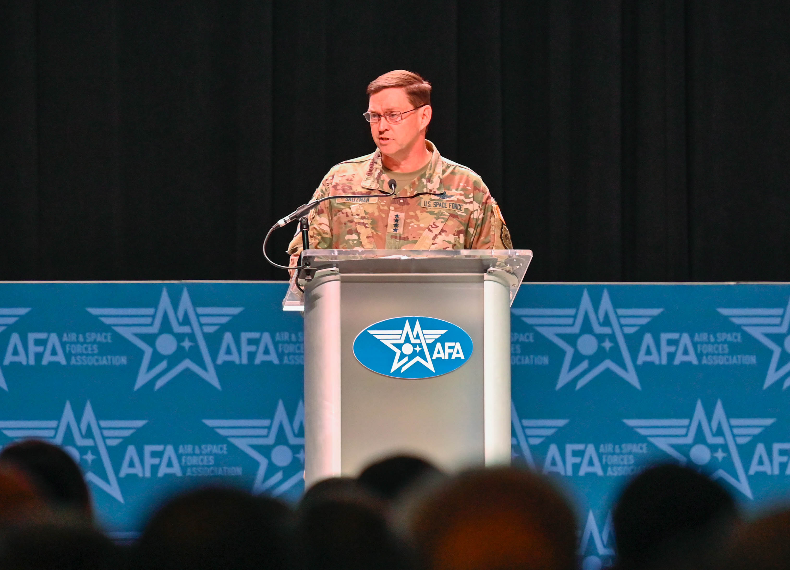U.S. Space Force Chief of Space Operations speaks during a keynote address at the Air and Space Forces Association Warfare Symposium in Aurora, Colo., March 3, 2025. The symposium is an opportunity for Department of the Air Force senior leaders to meet and address Airmen, Guardians, allies, partners and industry leaders. (U.S. Air Force photo by Staff Sgt. Emmeline James)